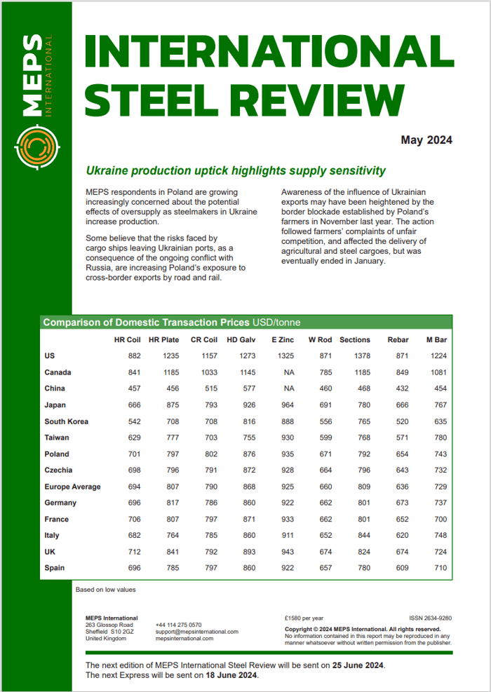 Source:                                          International Steel Review image